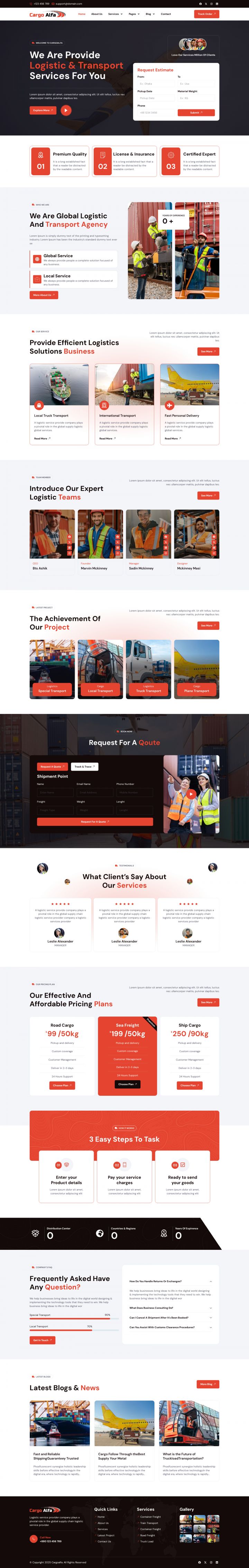 WordPress шаблон ThemeForest CargoAlfa