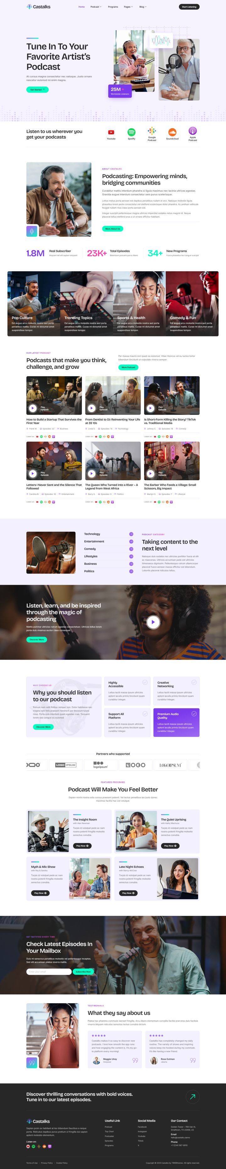 WordPress шаблон ThemeForest Castalks
