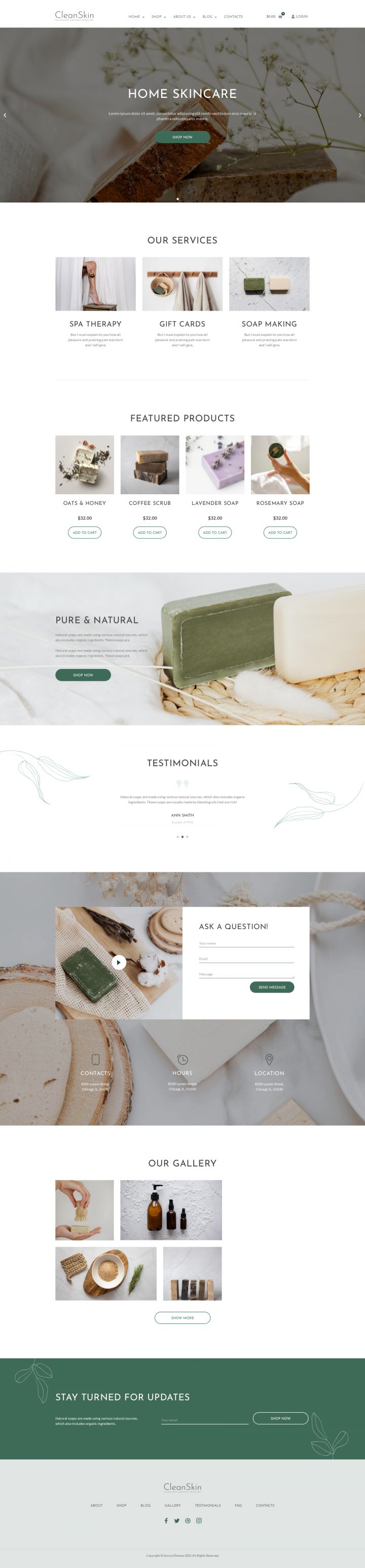 WordPress шаблон ThemeForest CleanSkin