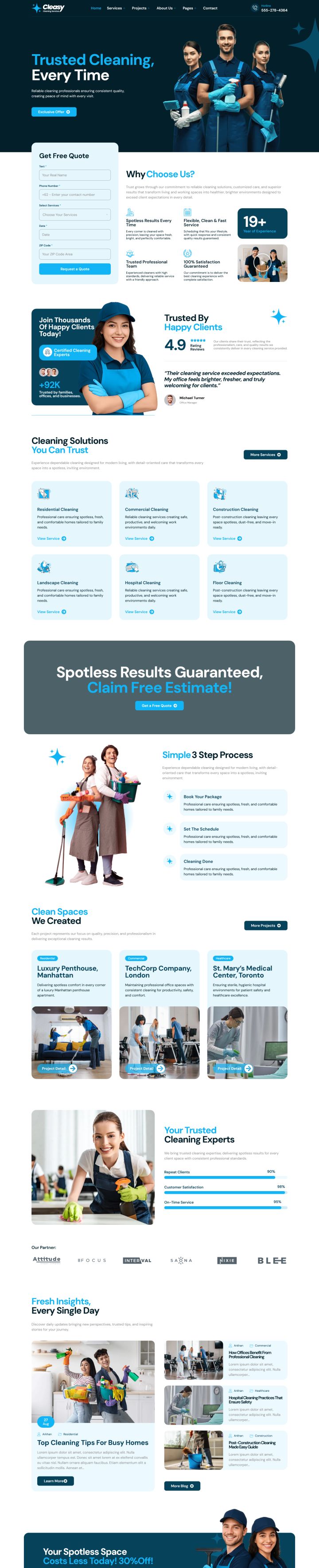 WordPress шаблон ThemeForest Cleasy