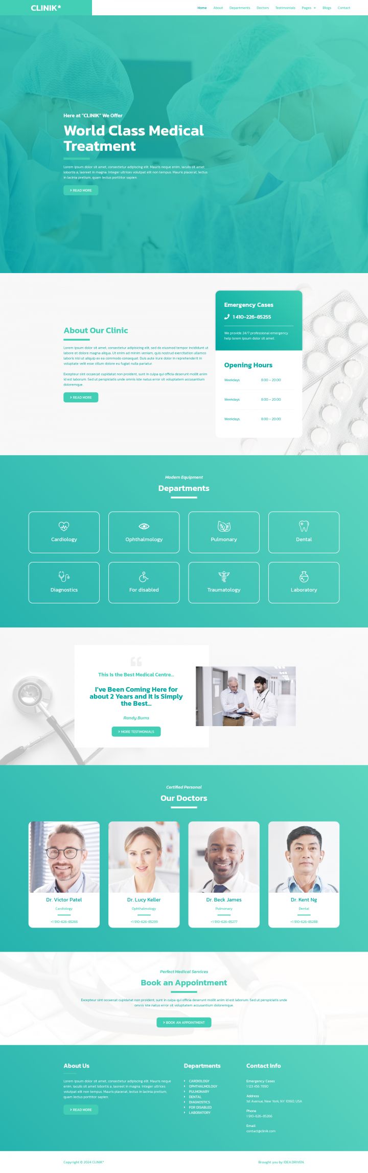 WordPress шаблон ThemeForest CLINIK