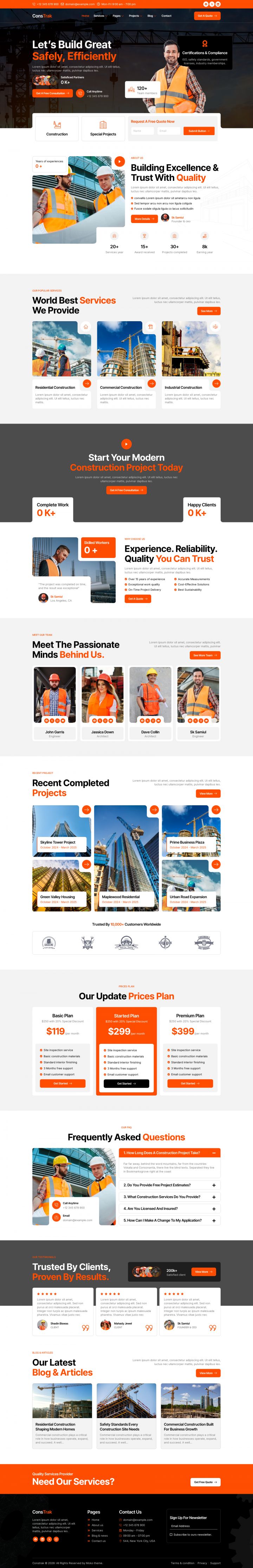 WordPress шаблон ThemeForest Constrak