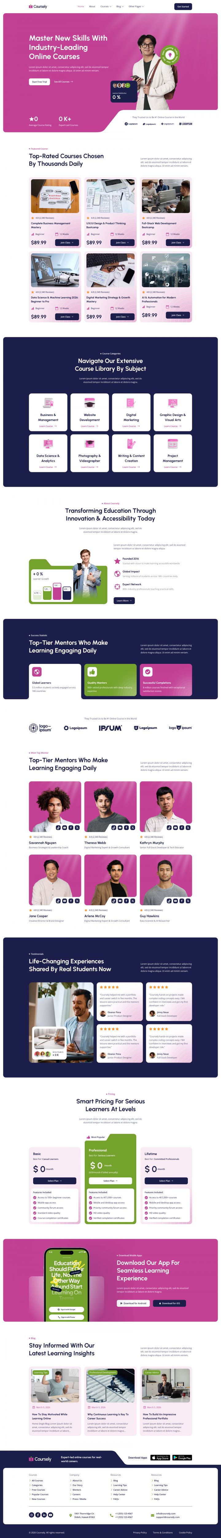 WordPress шаблон ThemeForest Coursely