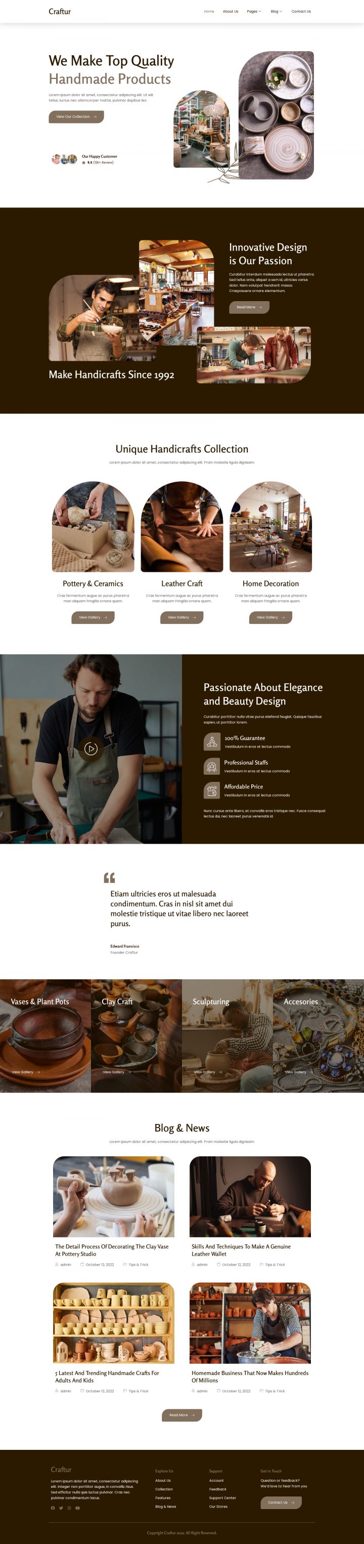 WordPress шаблон ThemeForest Craftur