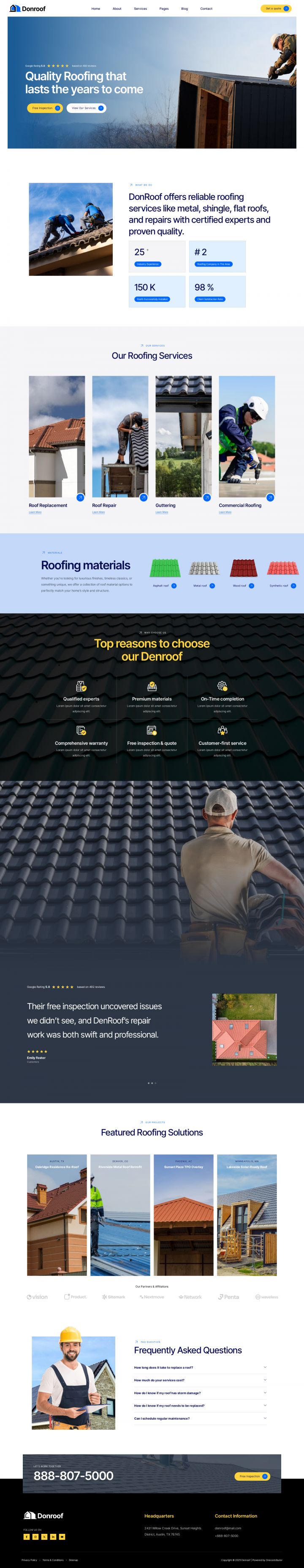 WordPress шаблон ThemeForest Donroof