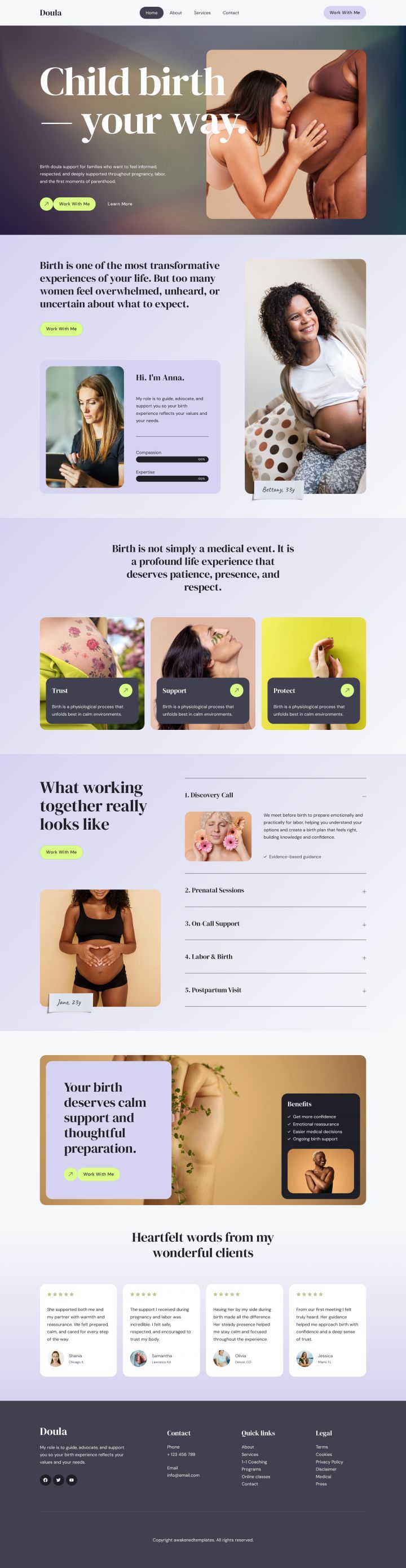 WordPress шаблон ThemeForest Doula