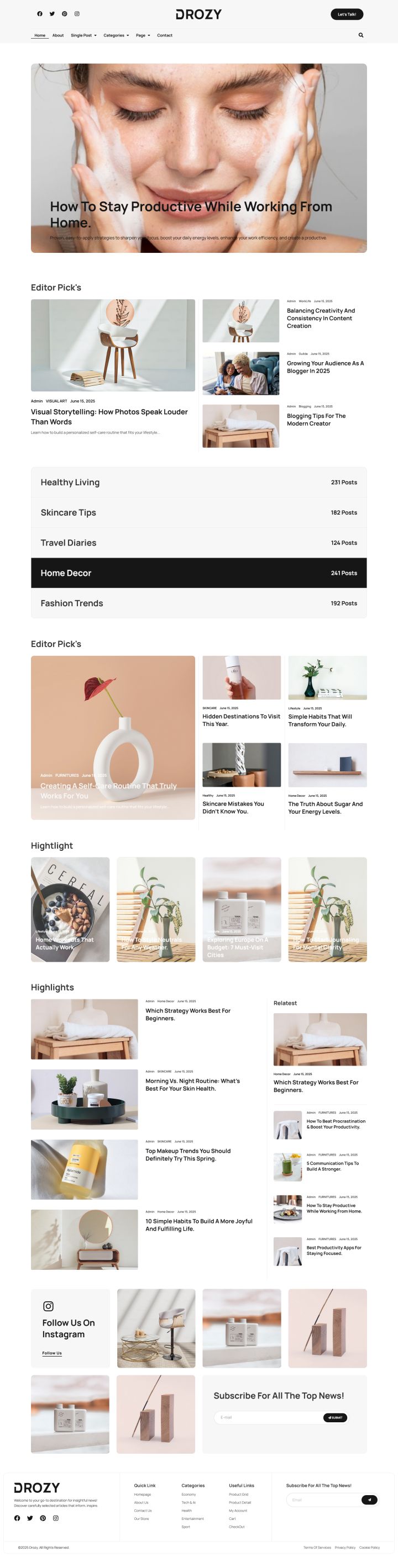 Шаблон ThemeForest Drozy WordPress шаблон ThemeForest Drozy