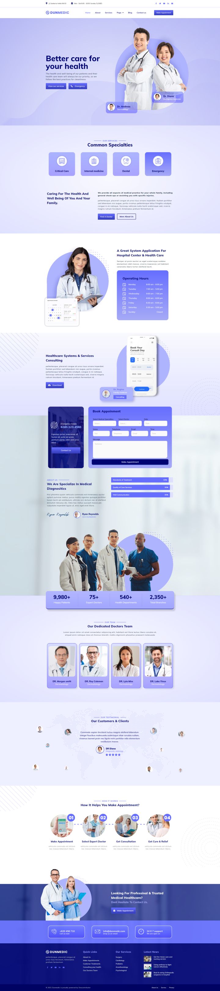WordPress шаблон ThemeForest Dunmedic