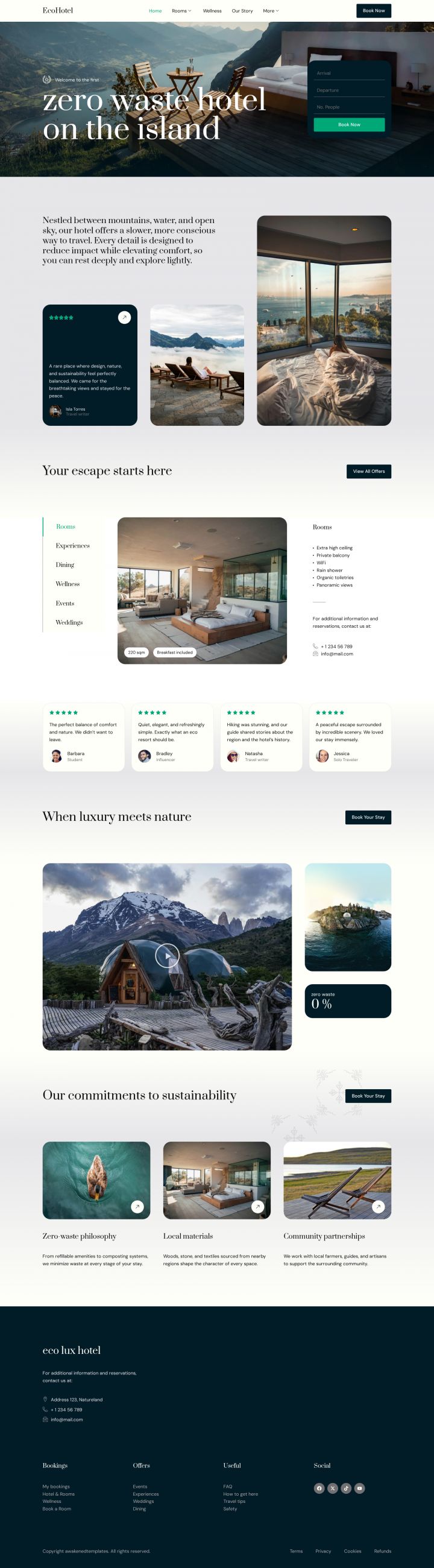 WordPress шаблон ThemeForest EcoHotel