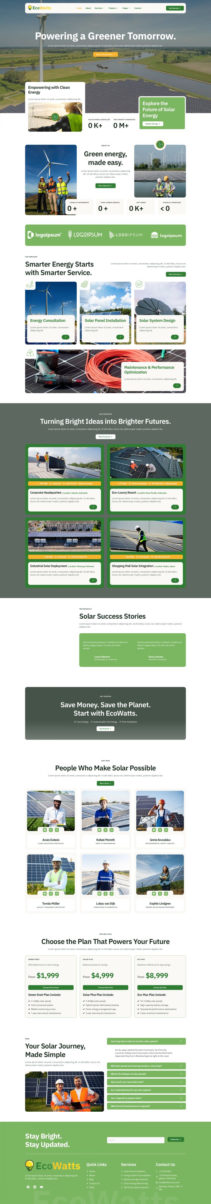 WordPress шаблон ThemeForest Ecowatts