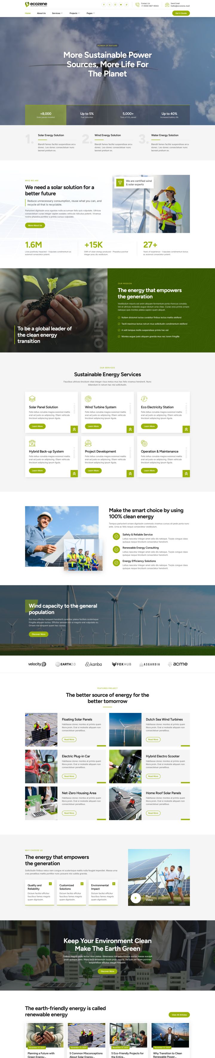 WordPress шаблон ThemeForest Ecozene