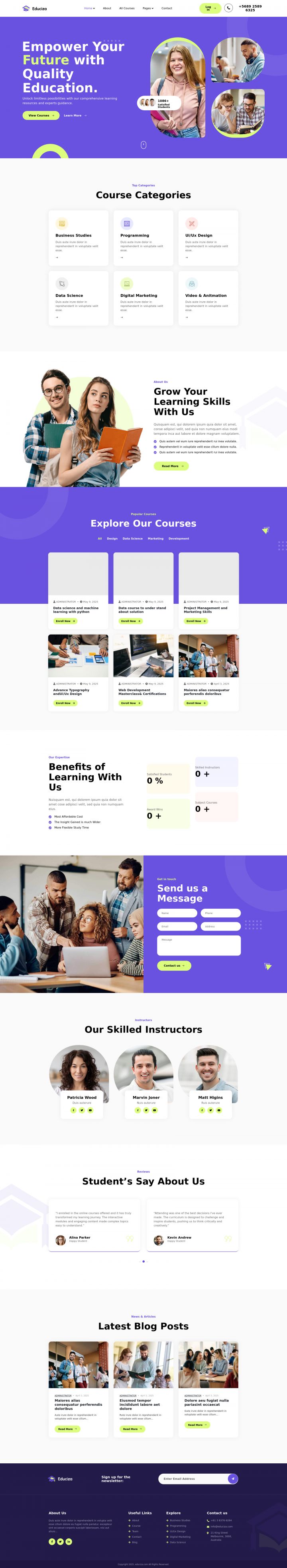 WordPress шаблон ThemeForest Educiza