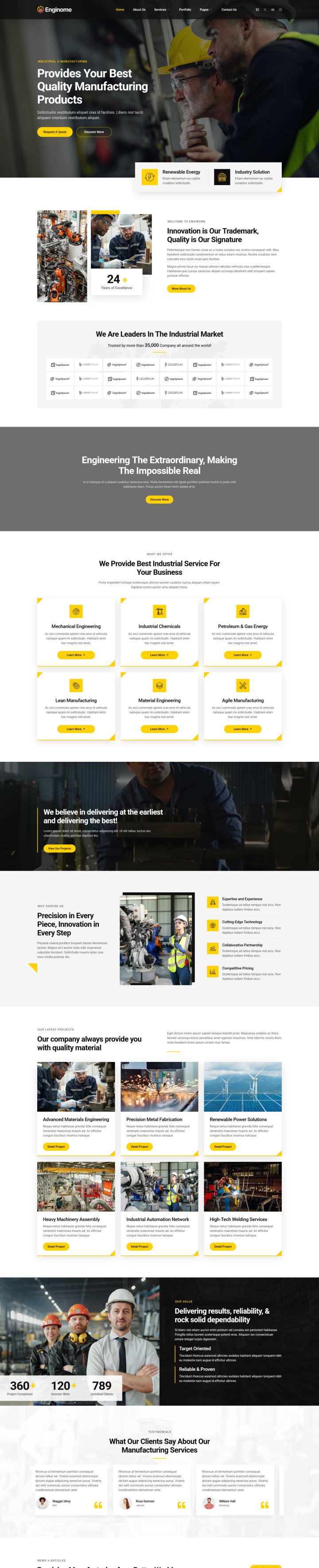 WordPress шаблон ThemeForest Enginome