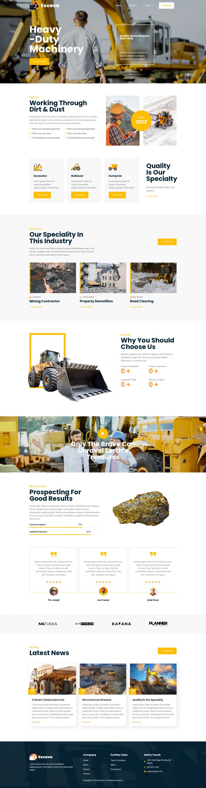 WordPress шаблон ThemeForest Excava