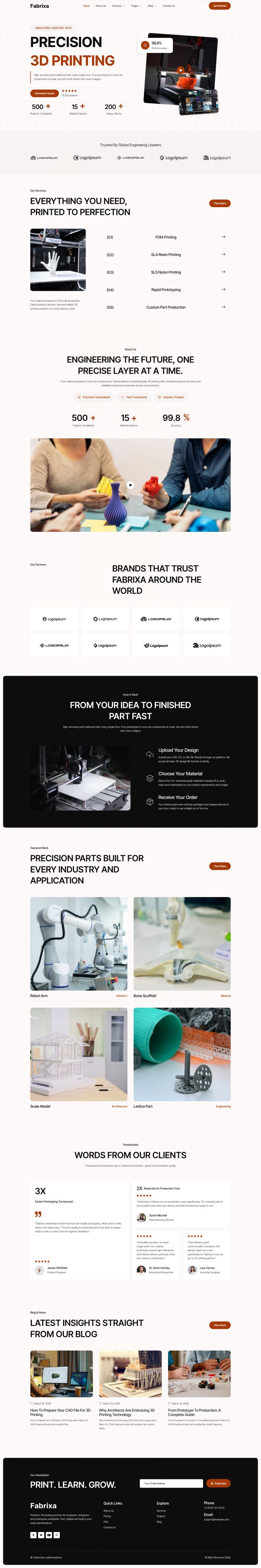 WordPress шаблон ThemeForest Fabrixa