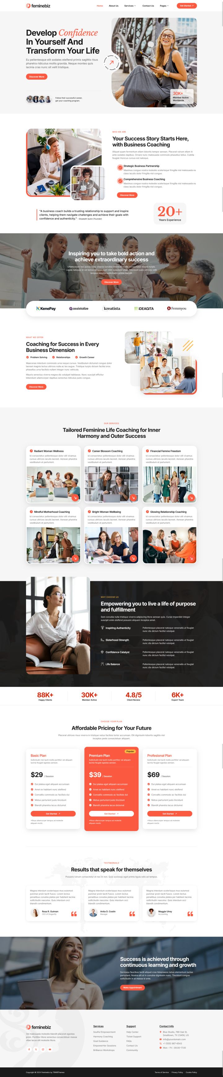 WordPress шаблон ThemeForest Feminebiz