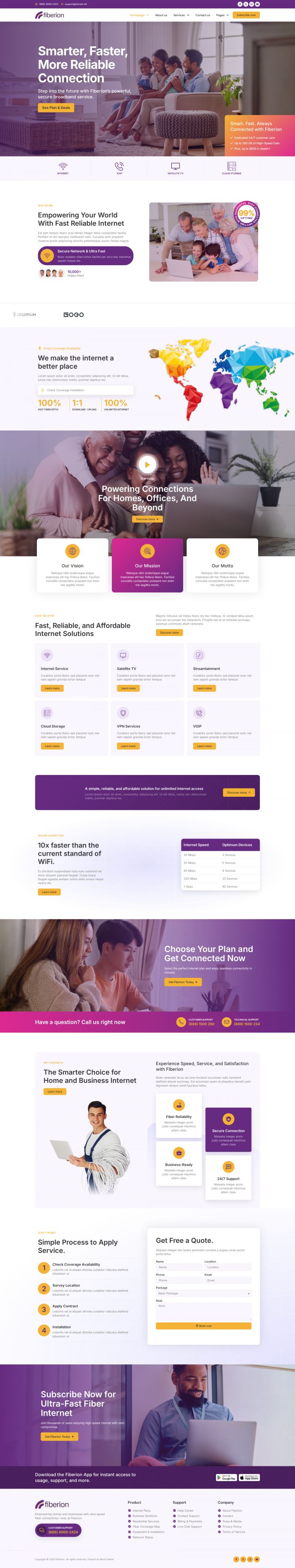 WordPress шаблон ThemeForest Fiberion