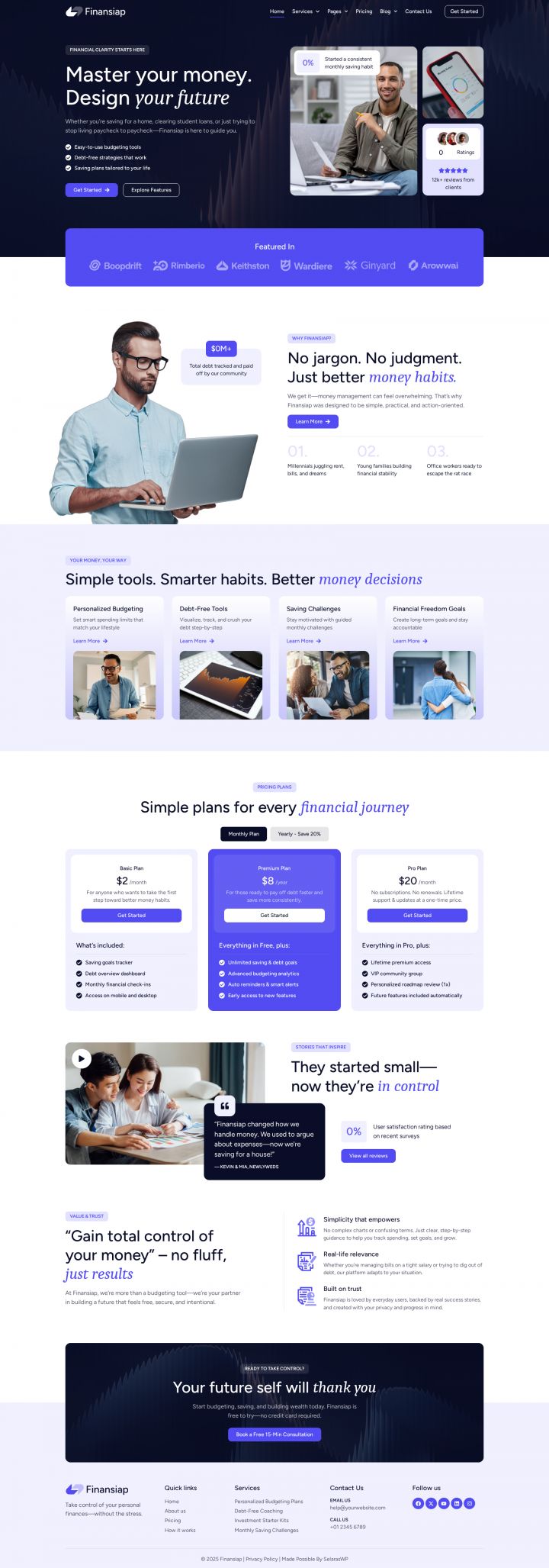 WordPress шаблон ThemeForest FinanSiap