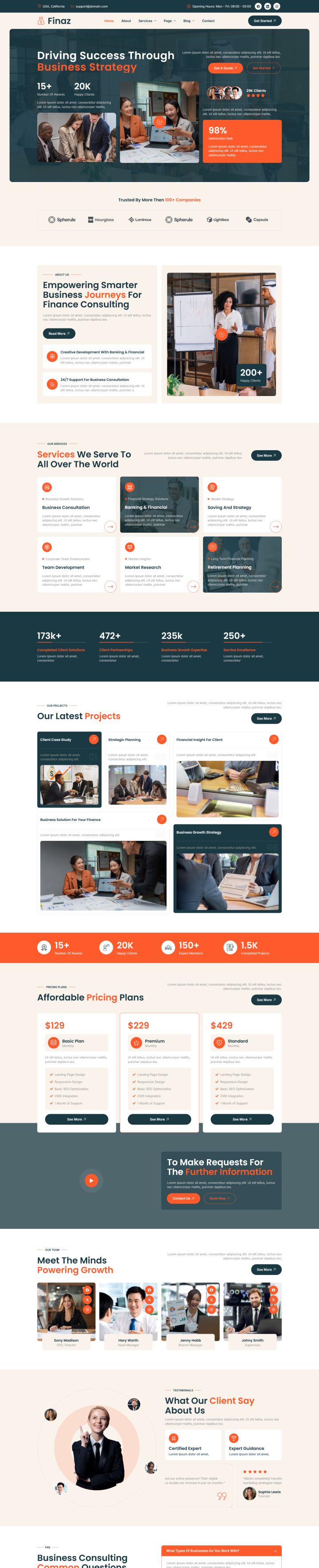 Шаблон ThemeForest Finaz WordPress шаблон ThemeForest Finaz