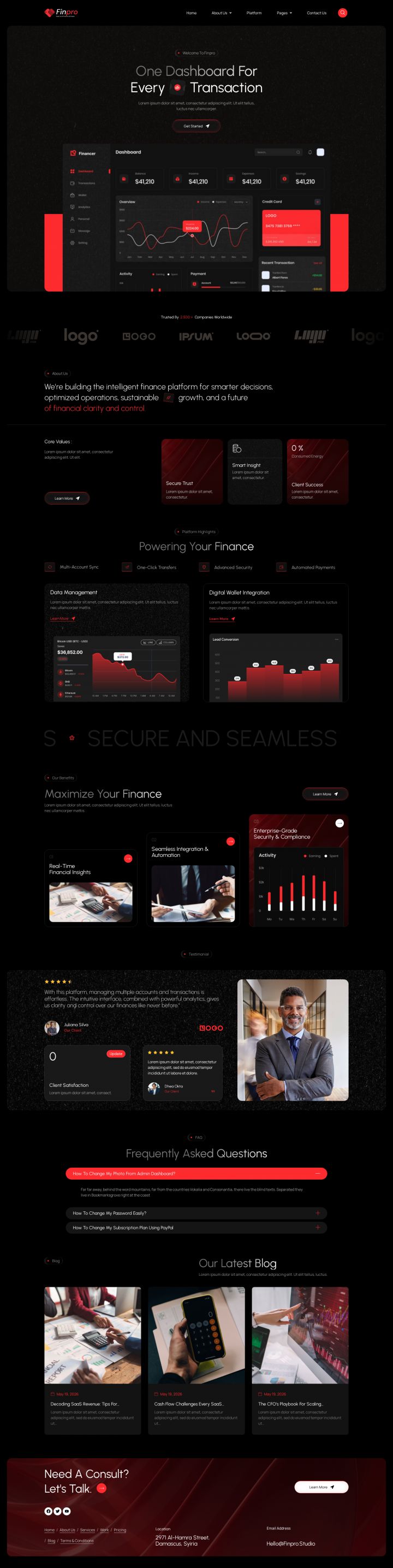 Шаблон ThemeForest Finpro WordPress шаблон ThemeForest Finpro