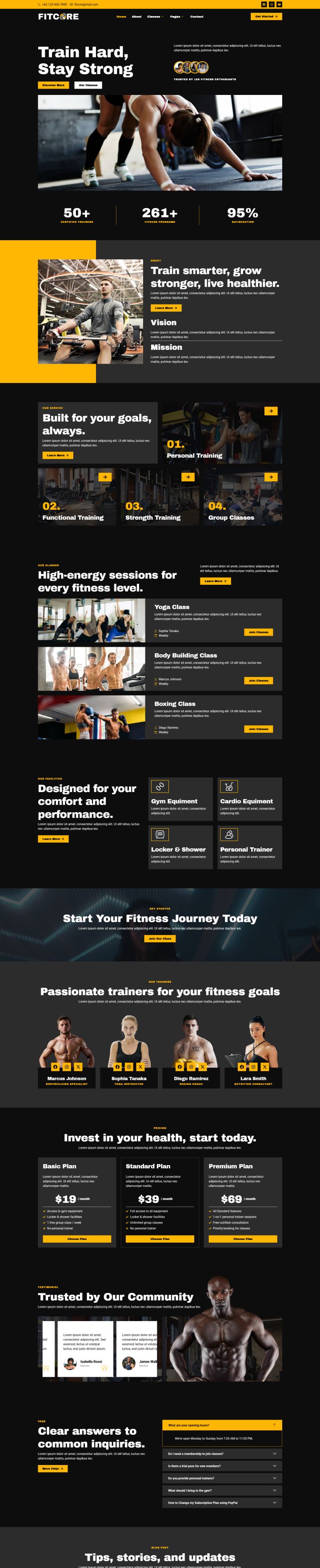 WordPress шаблон ThemeForest Fitcore
