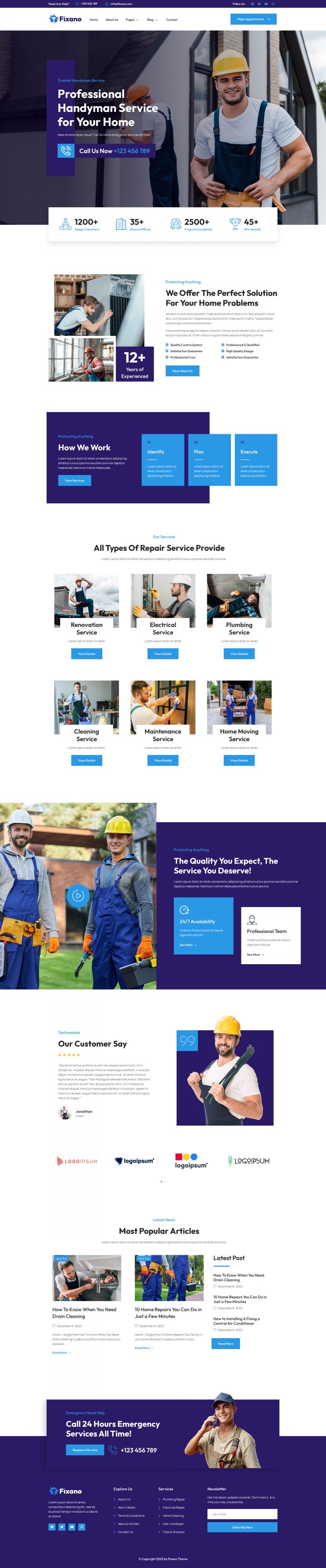 WordPress шаблон ThemeForest Fixano