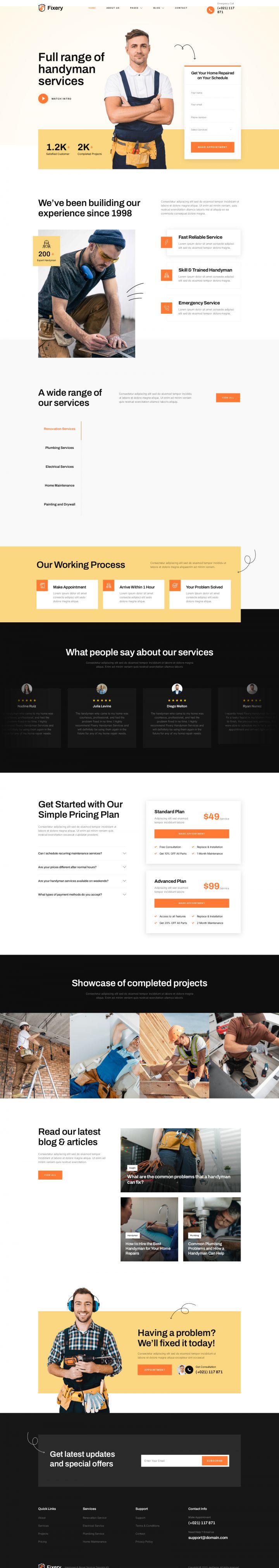 WordPress шаблон ThemeForest Fixery