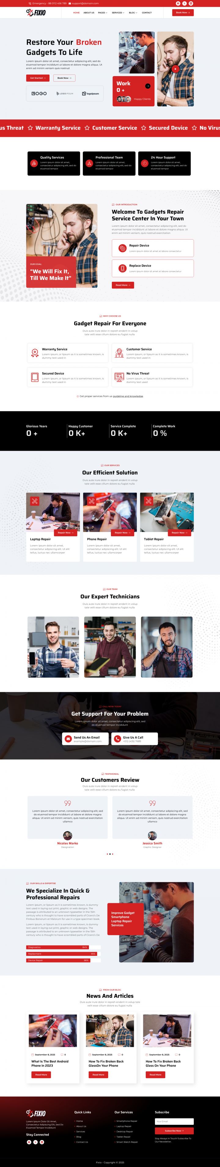 WordPress шаблон ThemeForest Fixio