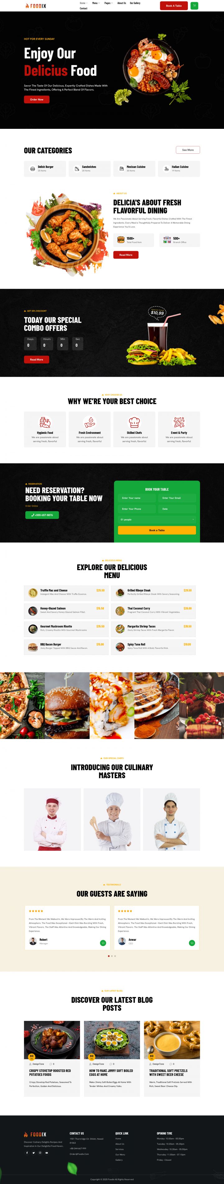 Шаблон ThemeForest Foodix WordPress шаблон ThemeForest Foodix