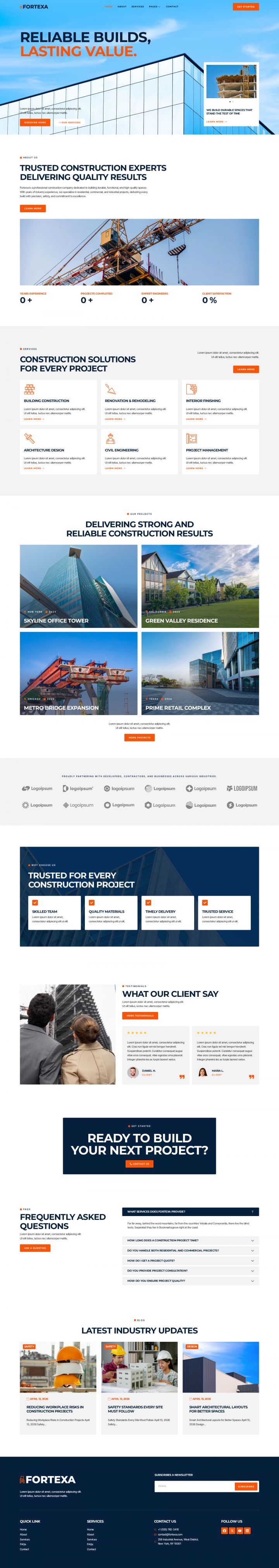 WordPress шаблон ThemeForest Fortexa
