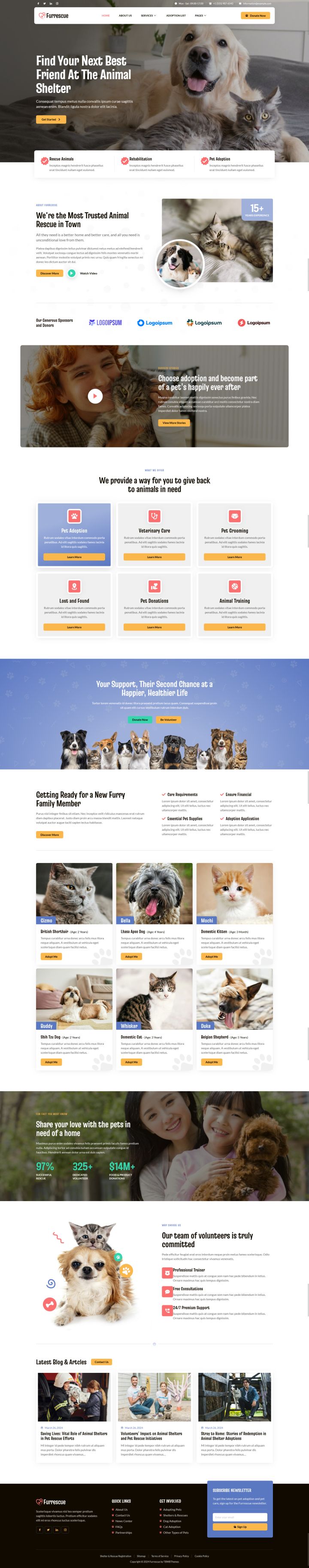WordPress шаблон ThemeForest Furrescue
