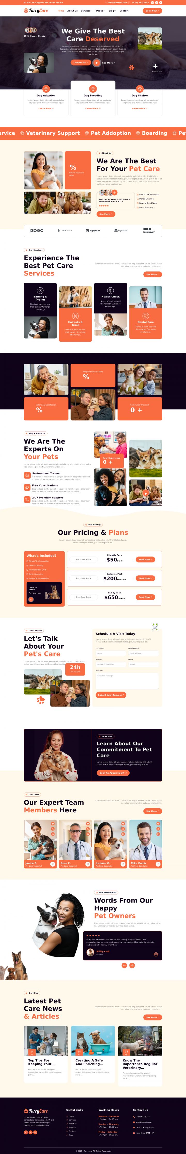 WordPress шаблон ThemeForest Furrycare