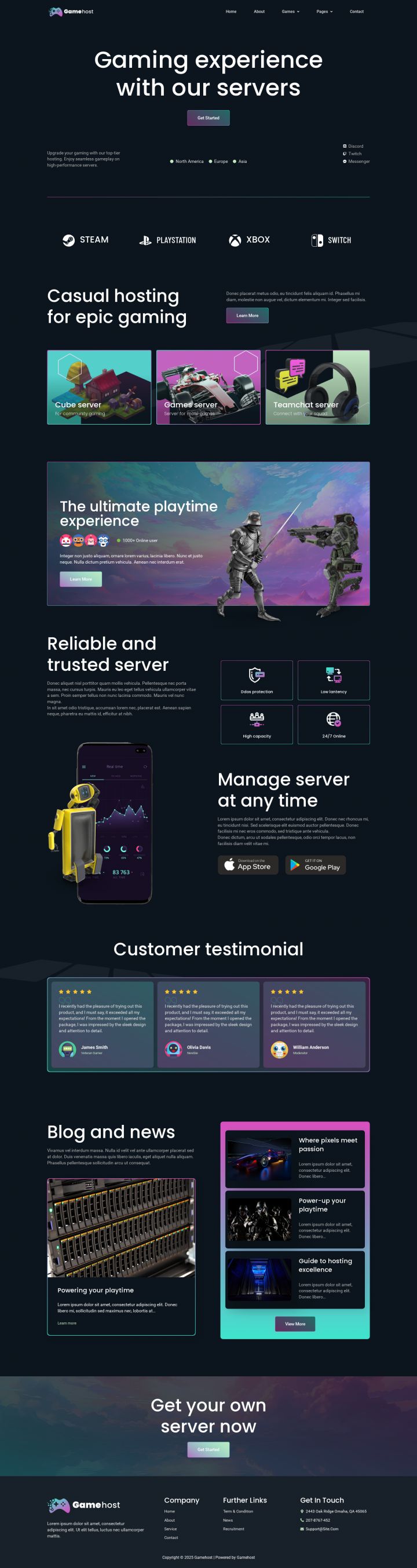 WordPress шаблон ThemeForest Gamehost