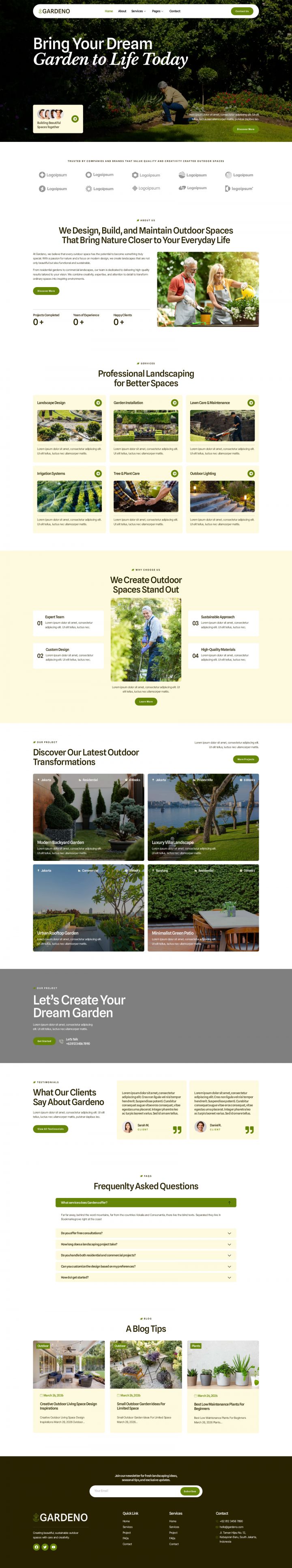 WordPress шаблон ThemeForest Gardeno