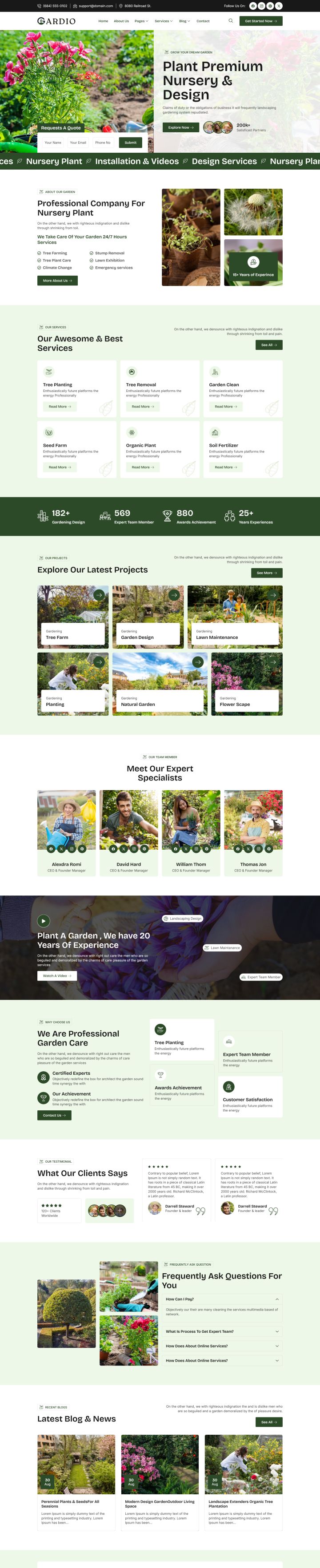 Шаблон ThemeForest Gardio WordPress шаблон ThemeForest Gardio