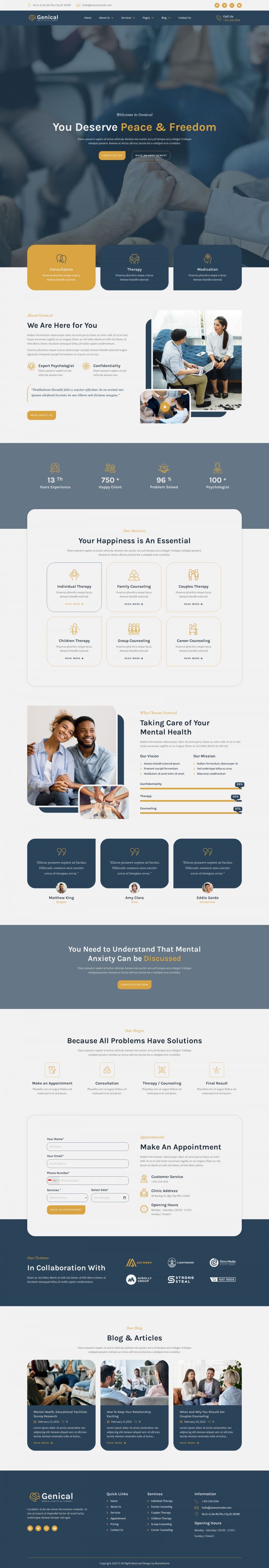 WordPress шаблон ThemeForest Genical
