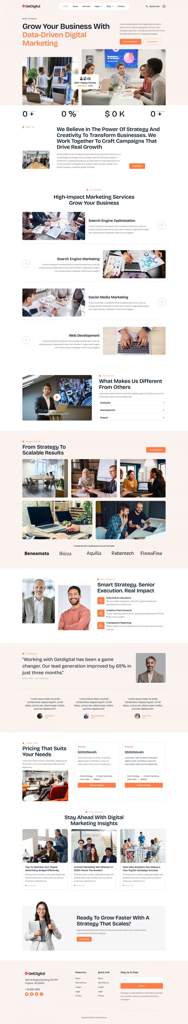 WordPress шаблон ThemeForest GetDigital