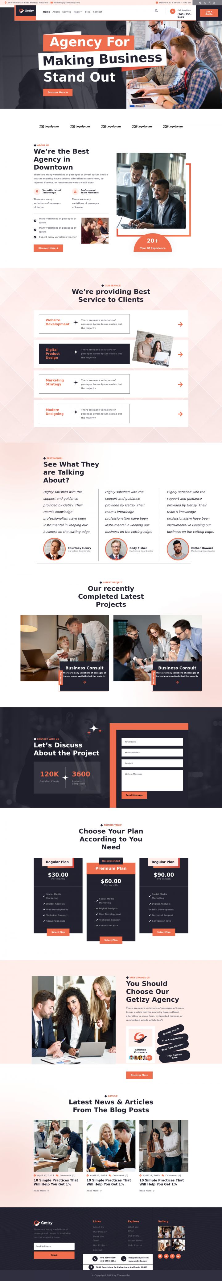 WordPress шаблон ThemeForest Getizy