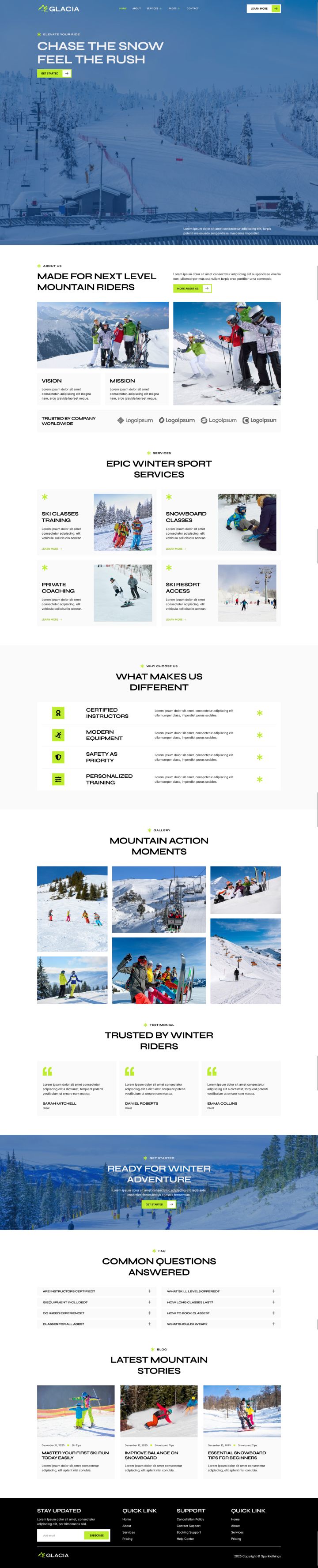 WordPress шаблон ThemeForest Glacia