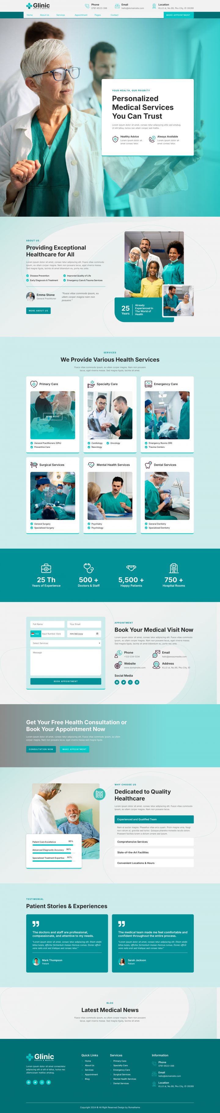 WordPress шаблон ThemeForest Glinic