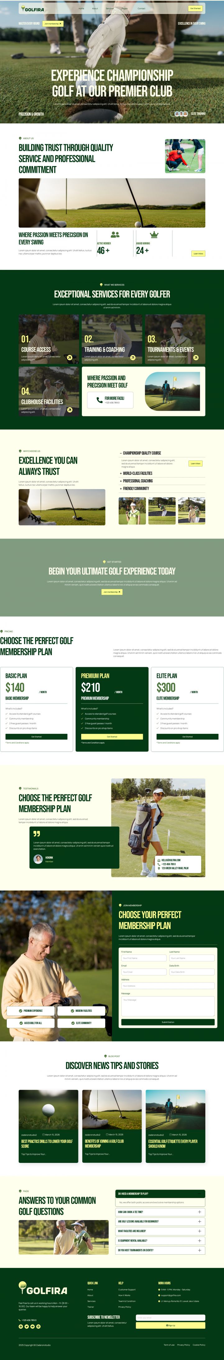 Шаблон ThemeForest Golfira WordPress шаблон ThemeForest Golfira