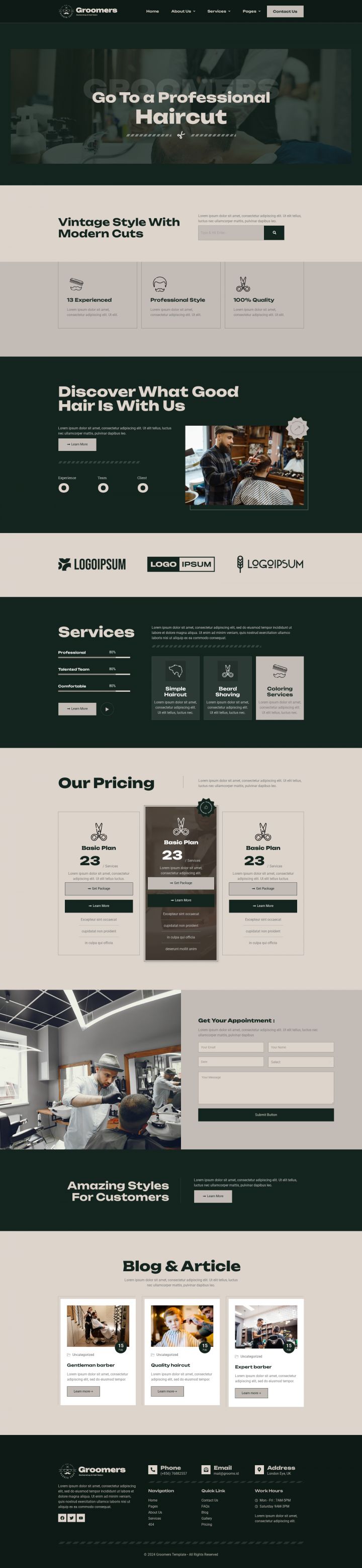 WordPress шаблон ThemeForest Groomers