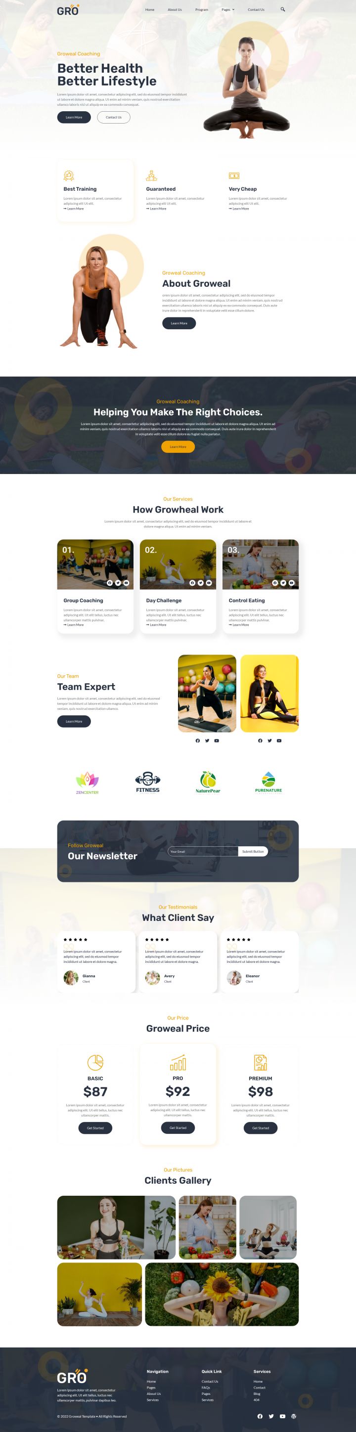 WordPress шаблон ThemeForest Groweal