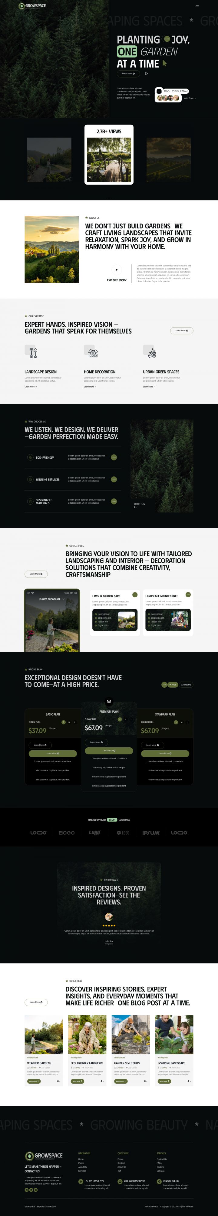 WordPress шаблон ThemeForest Growscape