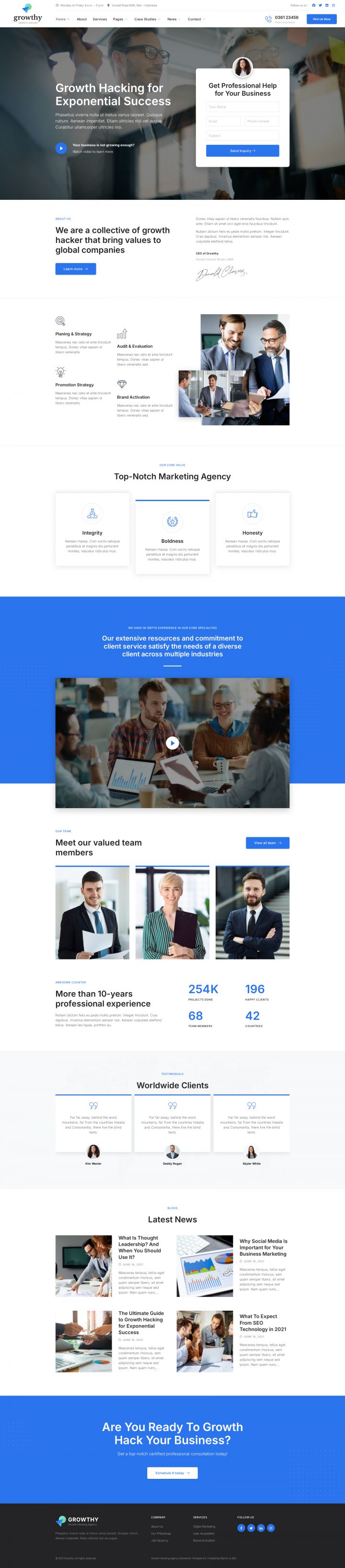 WordPress шаблон ThemeForest Growthy