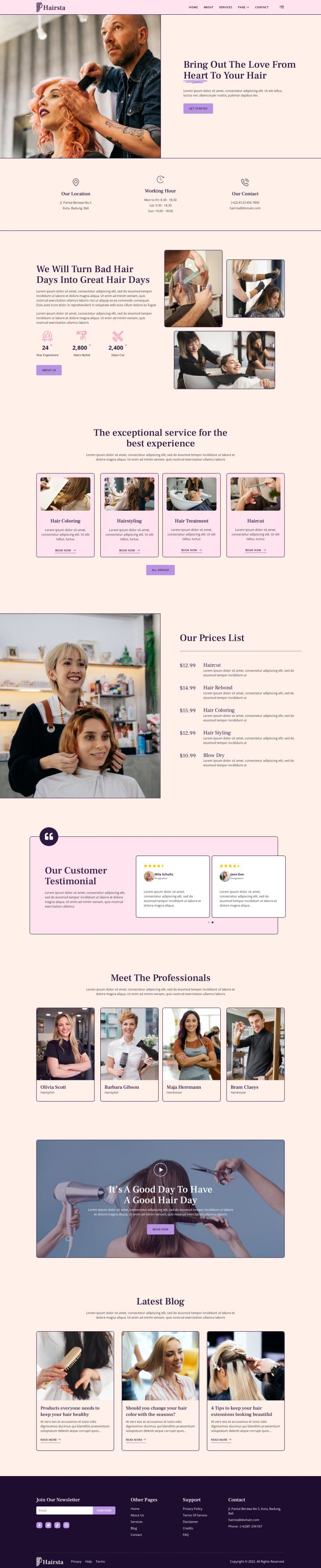 WordPress шаблон ThemeForest Hairsta