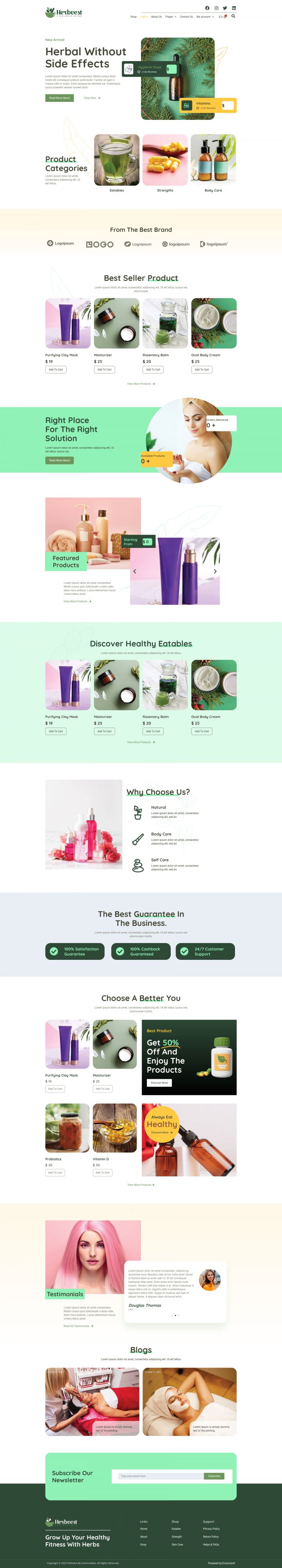 WordPress шаблон ThemeForest HerbVest