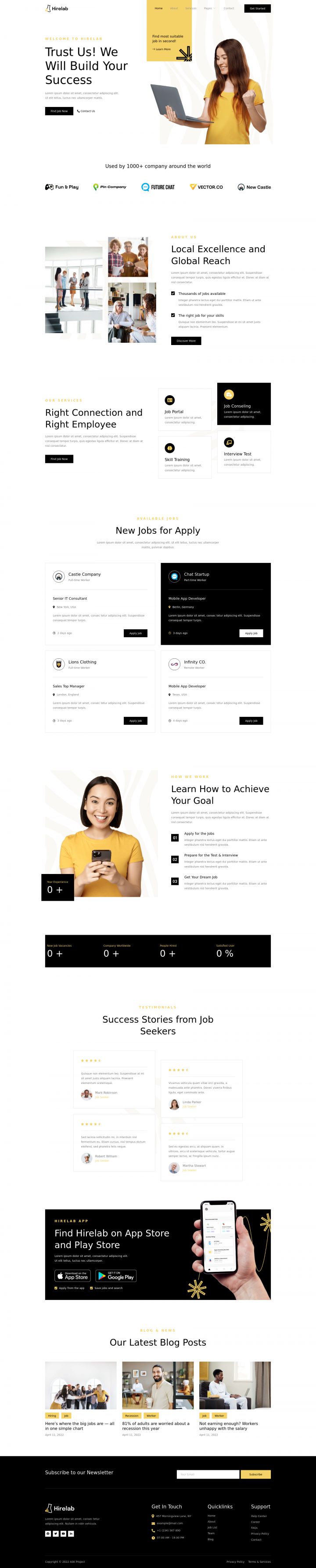 WordPress шаблон ThemeForest Hirelab