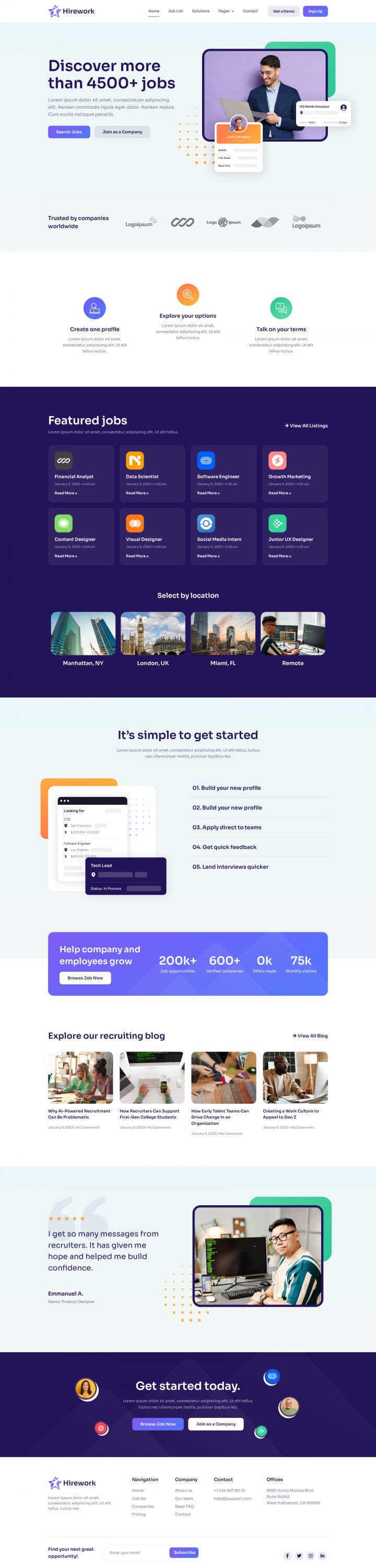 WordPress шаблон ThemeForest Hirework