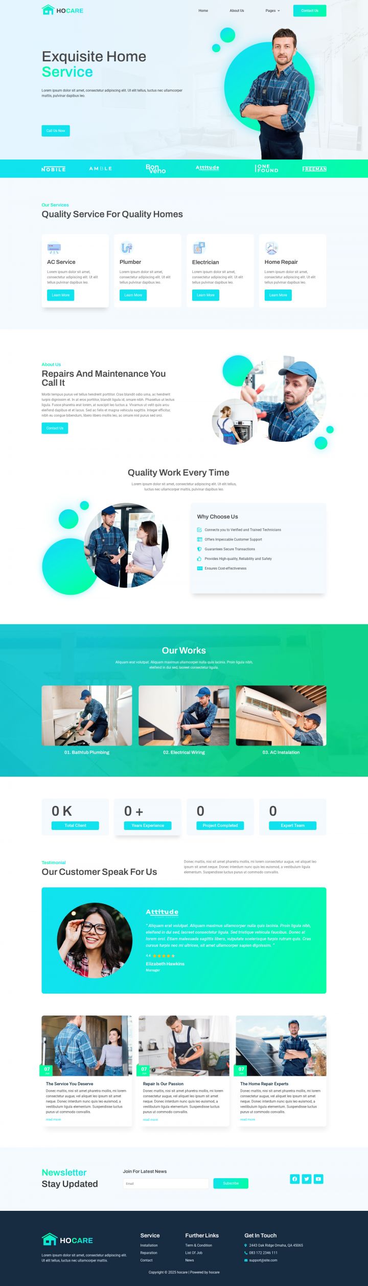 WordPress шаблон ThemeForest Hocare